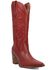Image #1 - Dingo Women's Hensley Tall Western Boots - Round Toe, Red, hi-res