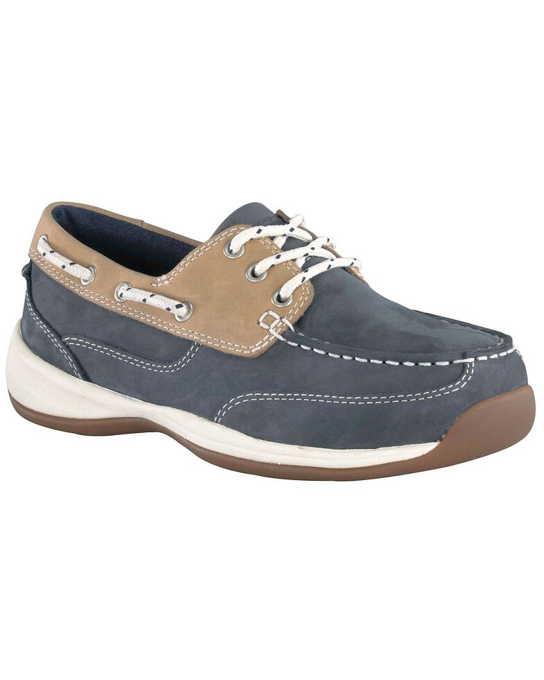 Rockport Works Women's Sailing Club Boat Shoes Steel Toe Sheplers
