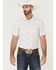 Image #1 - Moonshine Spirit Men's Cocopah Southwestern Print Short Sleeve Snap Western Shirt, White, hi-res