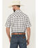 Image #4 - Wrangler Retro Men's Plaid Print Short Sleeve Snap Western Shirt - Tall, White, hi-res