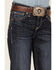 Image #2 - Ariat Girls' Estrella Trouser Wide Jeans, Blue, hi-res