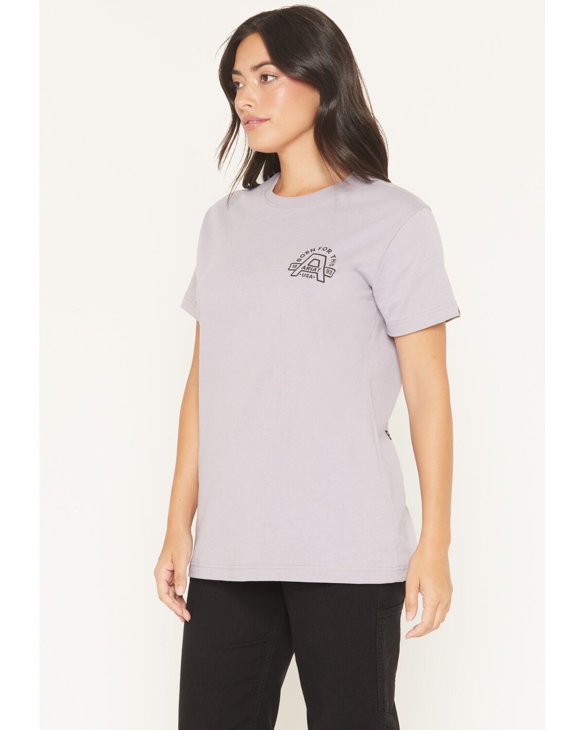 Image #3 - Ariat Women's Rebar Cotton Strong Hard Head Short Sleeve Graphic Tee, Purple, hi-res