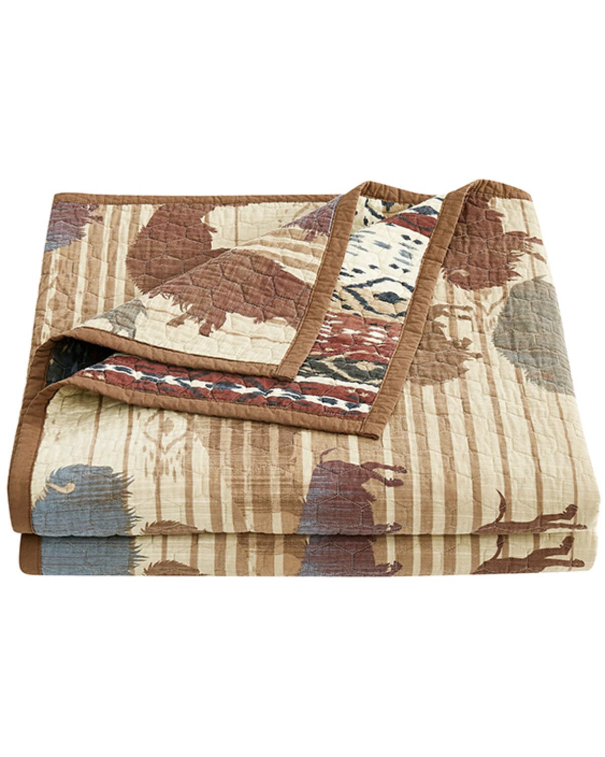 Image #3 - HiEnd Accents 3pc Home On The Range Reversible Quilt Set - King, Tan, hi-res