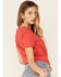 Wrangler Women's Bronco Logo Graphic Tee, Red, hi-res