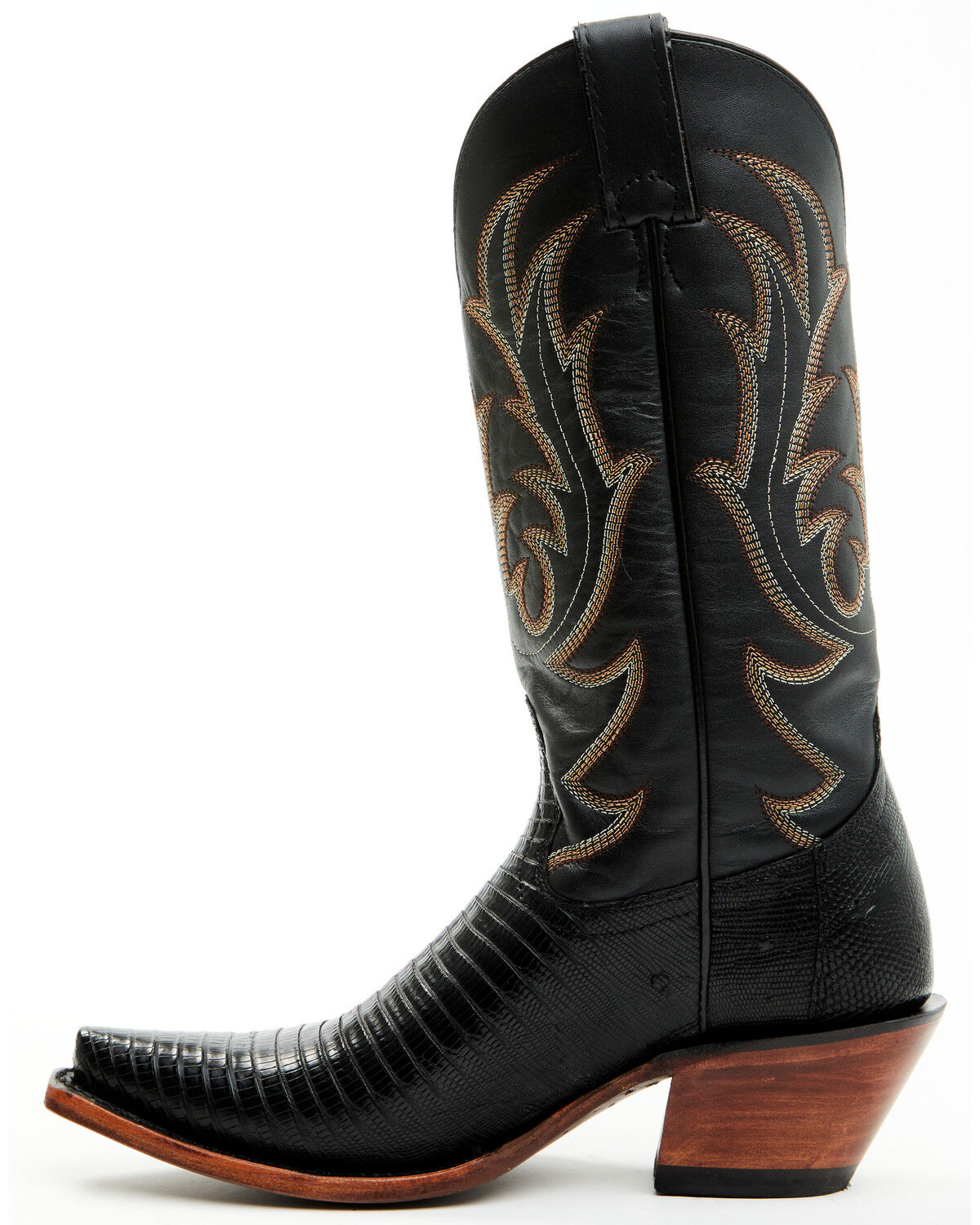 Image #3 - Shyanne Women's Ebonie Exotic Lizard Western Boots - Snip Toe, Black, hi-res