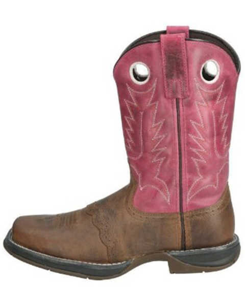 Image #3 - Smoky Mountain Women's Prairie Western Boots - Broad Square Toe , Pink, hi-res