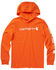 Carhartt Toddler Boys' Logo Graphic Long Sleeve Hooded Shirt, Orange, hi-res