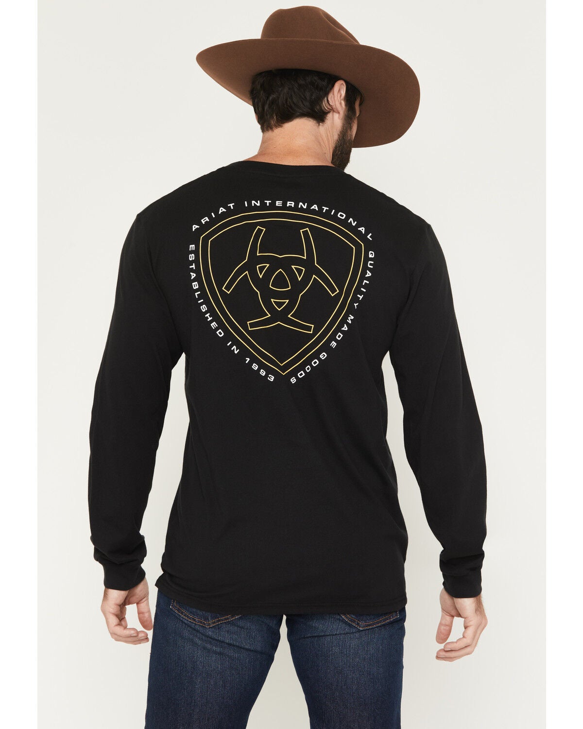 Ariat Men's Easy Rider Long Sleeve Graphic T-Shirt, Black, hi-res