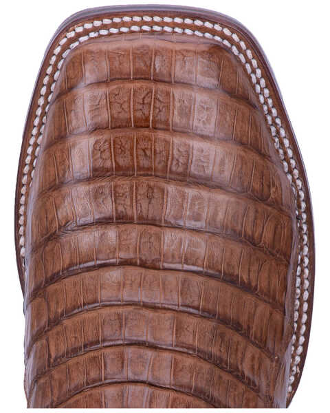 Image #6 - Dan Post Men's Kingsly Caiman Western Boots - Broad Square Toe, Chocolate, hi-res
