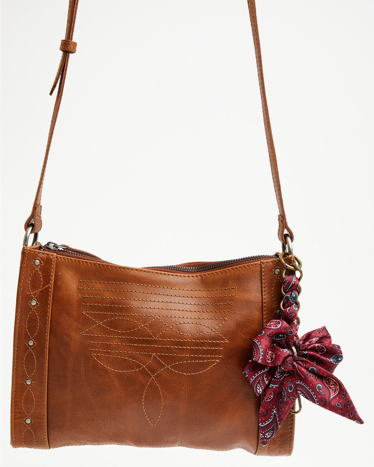 Image #2 - Boot Barn Women's Bandana Bow Bag Charm, Red, hi-res