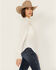Image #2 - Shyanne Women's Embroidered Long Sleeve Pearl Snap Western Shirt , White, hi-res