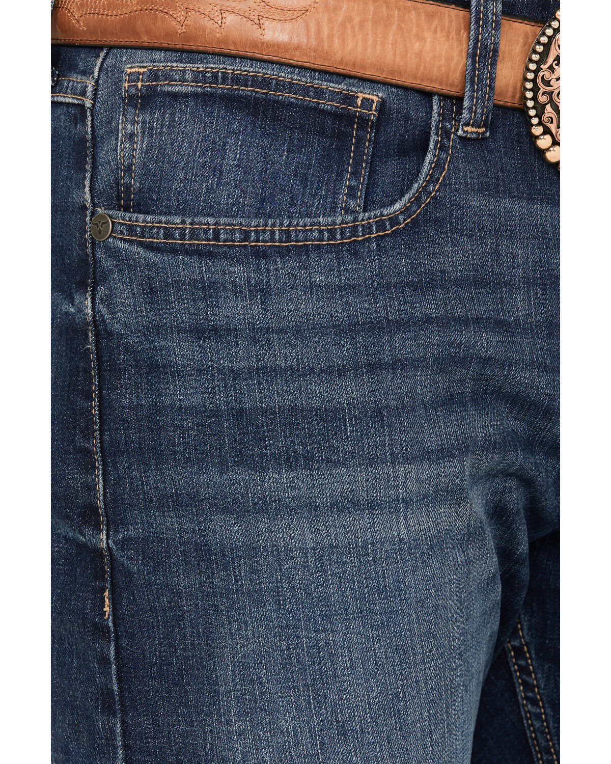 Image #2 - Wrangler 20X Men's Range Dark Wash Bootcut Stretch Jeans - Long, Dark Wash, hi-res