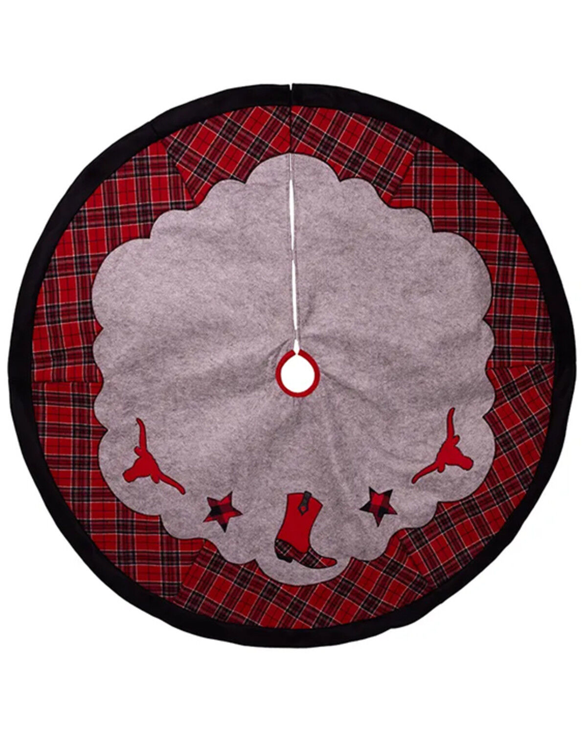 Image #2 - Kurt Adler Plaid Print Western Tree Skirt, Multi, hi-res