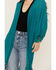 Image #3 - Shyanne Women's Crochet Fringe Kimono, Medium Blue, hi-res