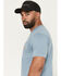 Image #2 - Carhartt Men's Relaxed Fit Lightweight Short Sleeve Pocket Work T-Shirt, Steel Blue, hi-res