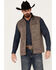 George Strait by Wrangler Men's Zip Logo Vest, Brown, hi-res