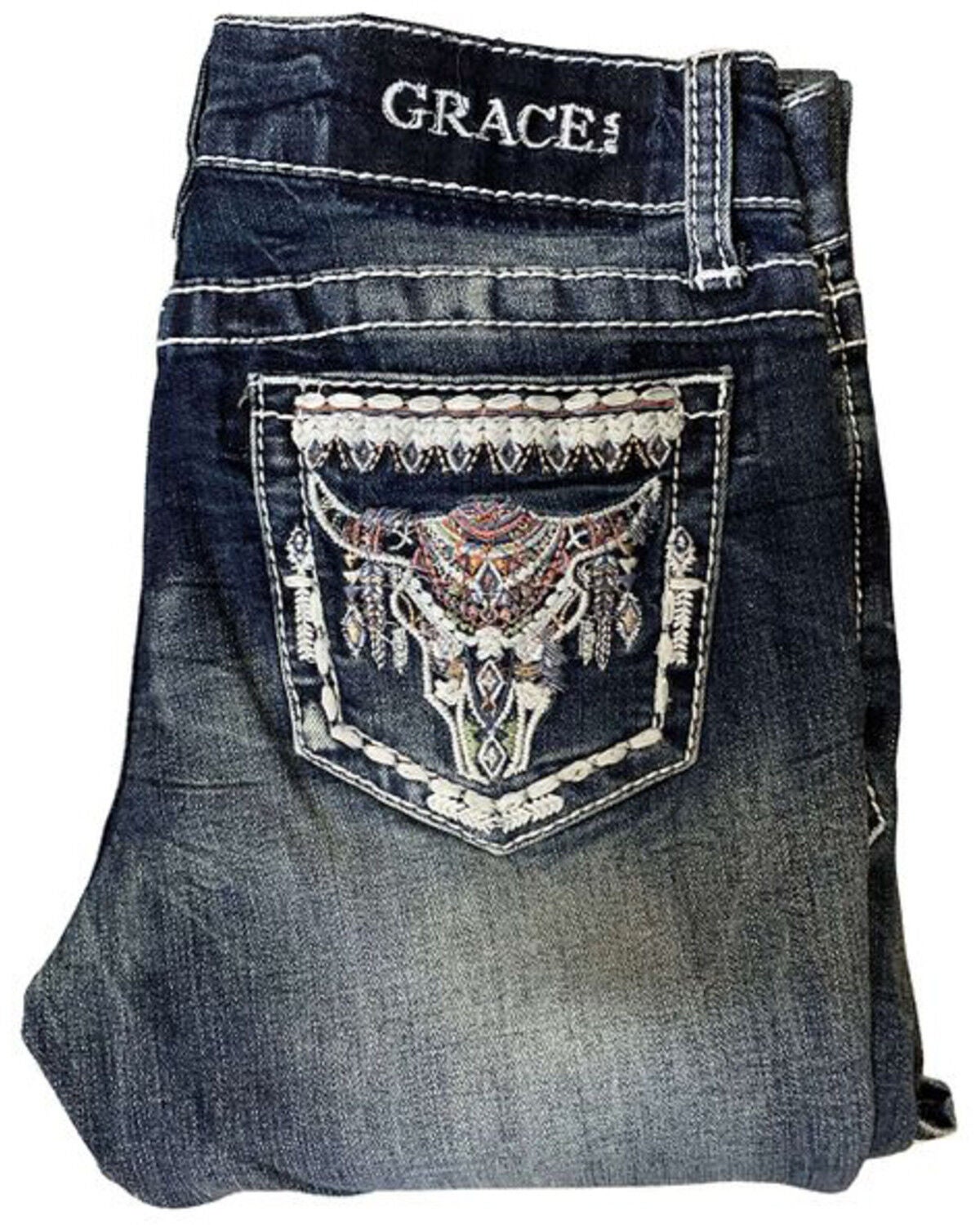 Grace in LA Girls' Steer Head Pocket 