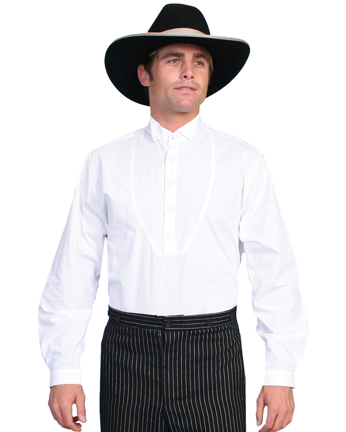 Image #1 - Rangewear by Scully Wing Tip Collar Long Sleeve Shirt - Big & Tall, White, hi-res