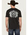 Image #2 - Cody James Men's Ace Skull Short Sleeve Graphic T-Shirt, Black, hi-res