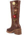 Image #6 - Dingo Women's Floral Bloom Fashion Boots - Round Toe, Brown, hi-res