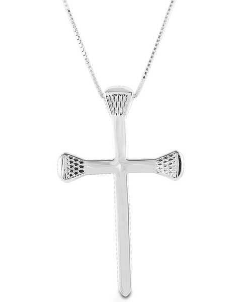  Kelly Herd Women's Horseshoe Nail Cross Necklace, Silver, hi-res