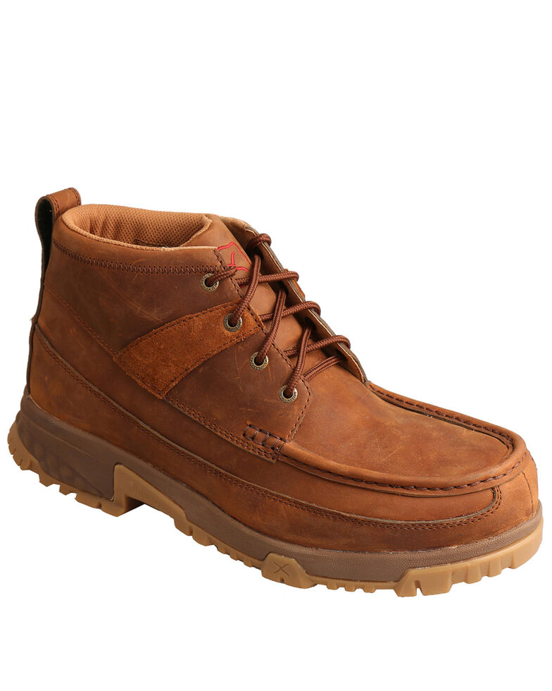 Twisted X Men's CellStretch Lace-Up Work Boots - Composite Toe, Brown, hi-res