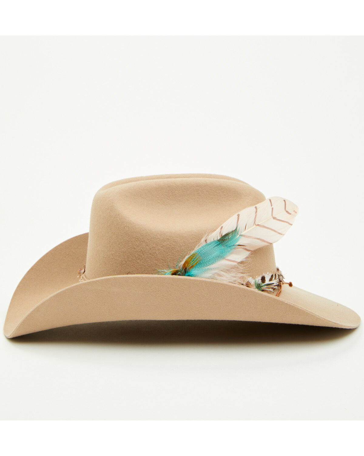 Image #3 - Shyanne Women's Feathered Wool Cowboy Hat, Beige, hi-res