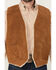 Image #3 - Cody James Men's Sherpa Lined Suede Snap Vest, Russett, hi-res