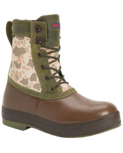 Image #1 - Xtratuf Men's 8" Insulated Legacy Lace-Up Boots - Round Toe , Green, hi-res