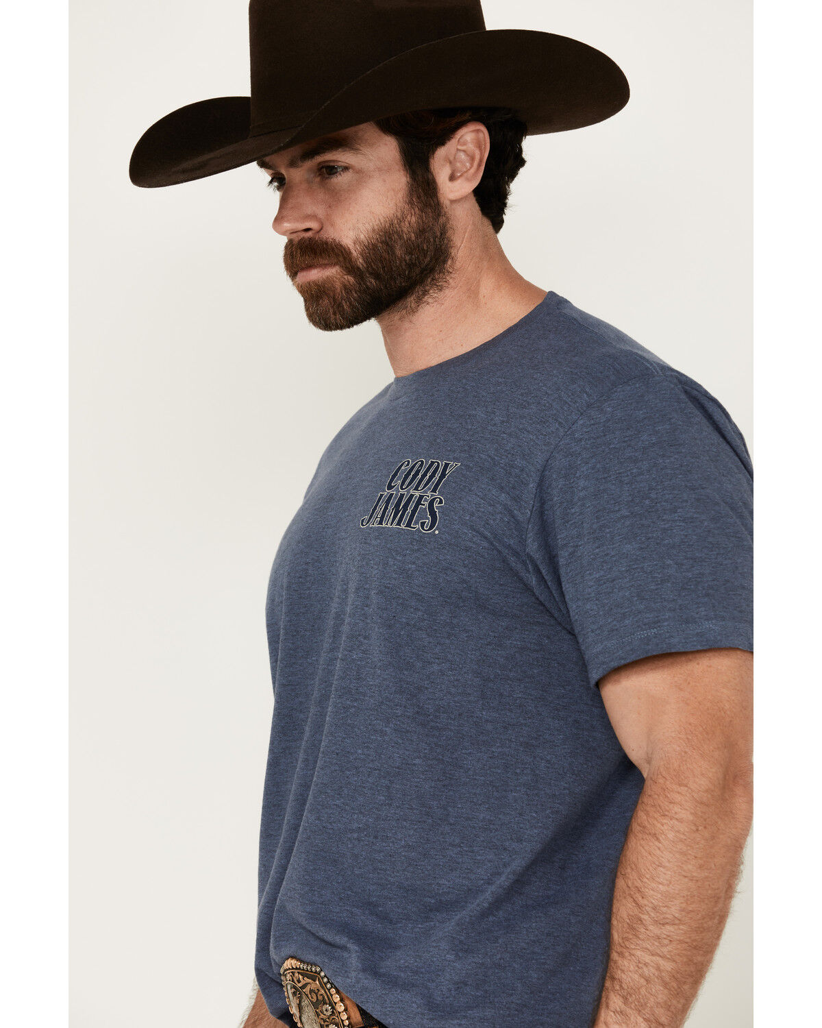 Image #2 - Cody James Men's Lucky Horseshoe Short Sleeve Graphic T-Shirt, Navy, hi-res