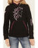 Image #3 - Cowgirl Hardware Girls' Blaze Horse Thermal Hoodie, Black, hi-res