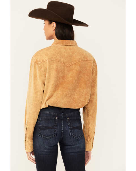 Image #4 - Kimes Ranch Women's Dixon Corduroy Long Sleeve Snap Western Shirt , Camel, hi-res