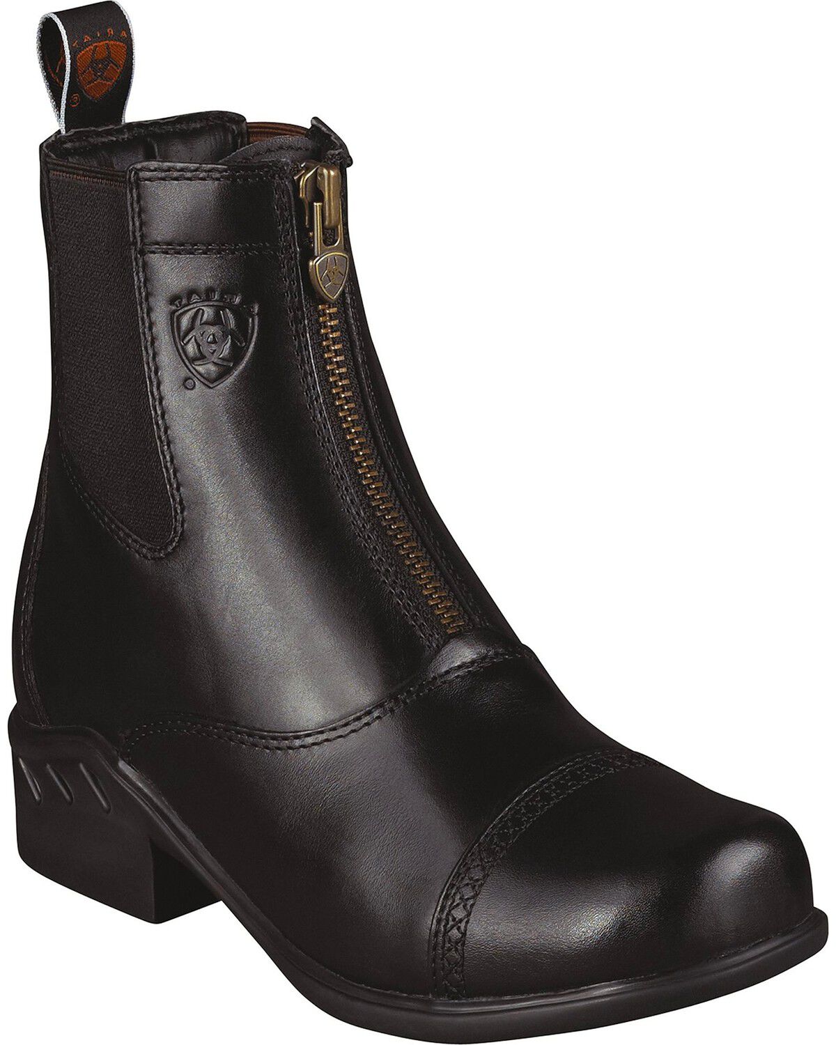 Image #1 - Ariat Women's Heritage Paddock Zip-Up English Riding Boots - Round Toe, Black, hi-res