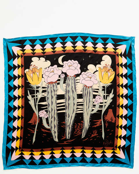 Image #1 - Idyllwind Women's Wildflower Lane Silk Bandana, Medium Brown, hi-res