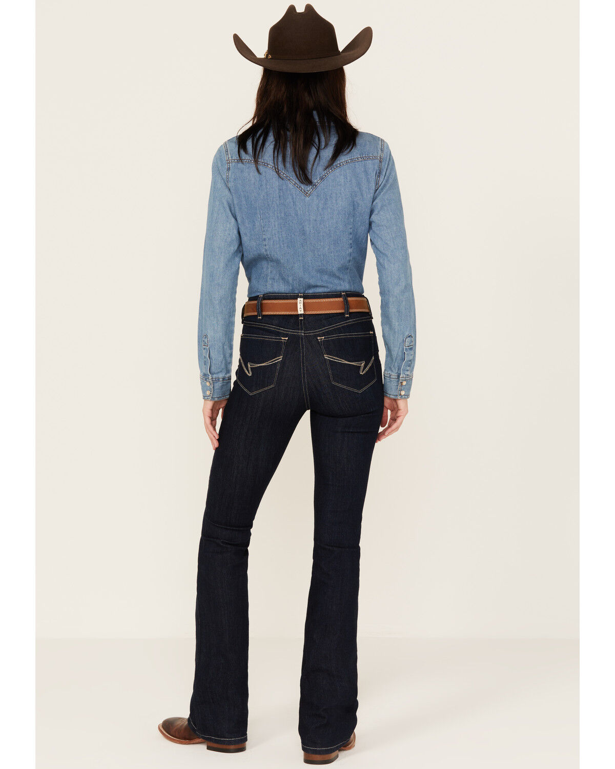 Image #3 - Ariat Women's Dark Wash High Rise Selma Stretch Bootcut Jeans, , hi-res
