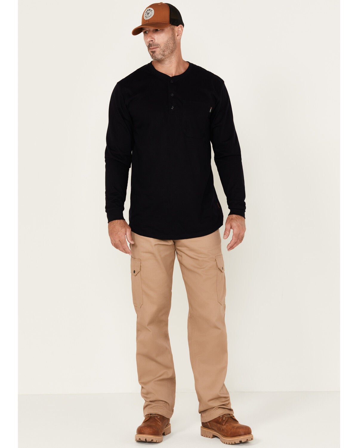 Lapco Men's FR Reinforced Straight Cargo Work Pants, Beige/khaki, hi-res