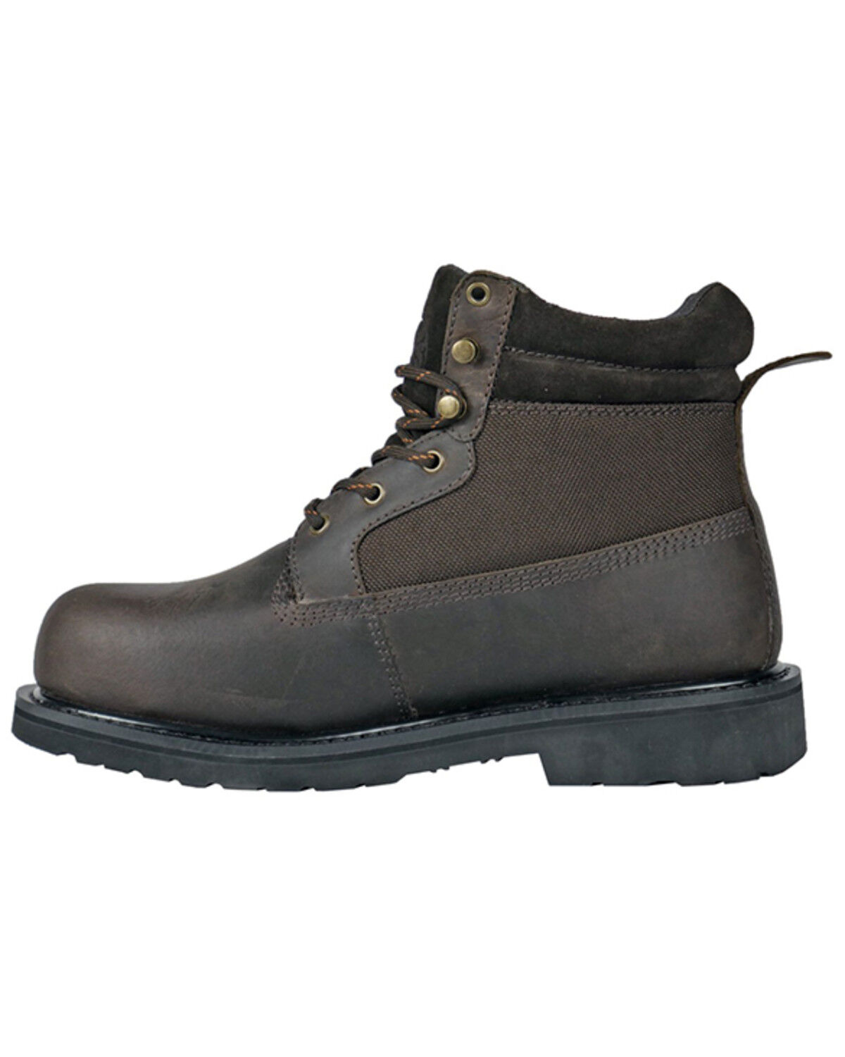Image #3 - Hoss Men's Scout 6" Lace-Up Work Boots - Steel Toe, Brown, hi-res