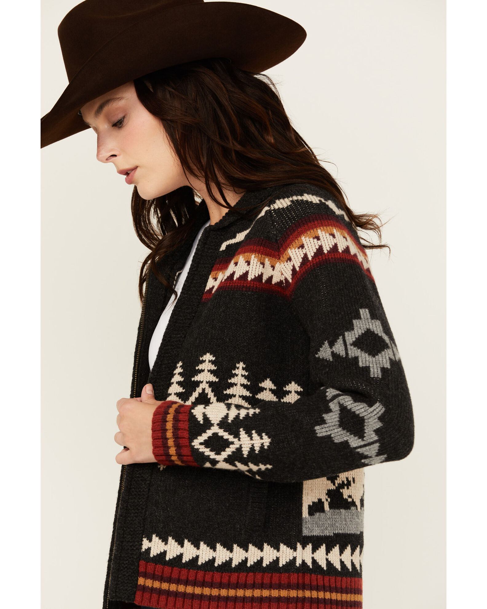 Vintage Pendleton Wool Cowichan Aztec Tribal Cardigan