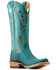 Image #1 - Ariat Women's Futurity Boon Exotic Caiman Western Boots - Square Toe, Green, hi-res