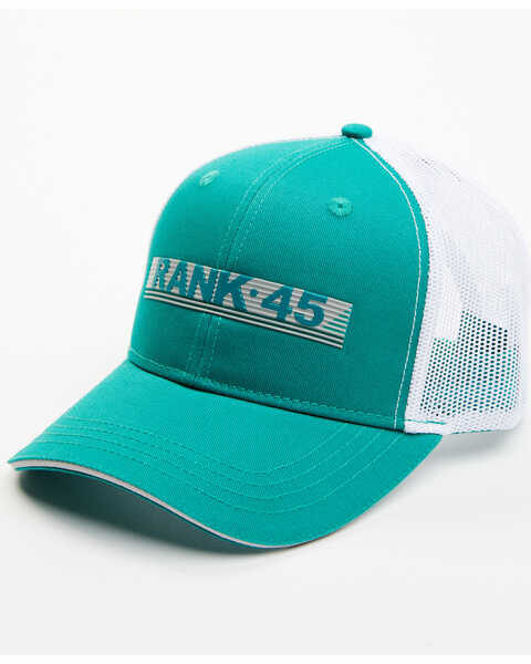 Image #1 - RANK 45 Women's Logo Baseball Cap, Teal, hi-res