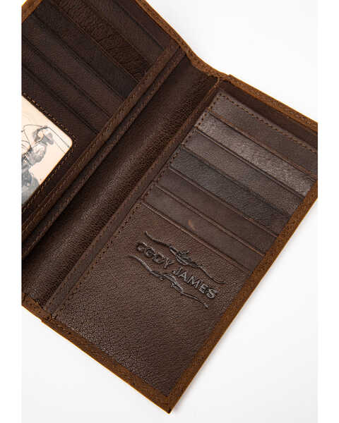 Image #4 - Cody James Men's Americana Leather Checkbook Wallet, Brown, hi-res