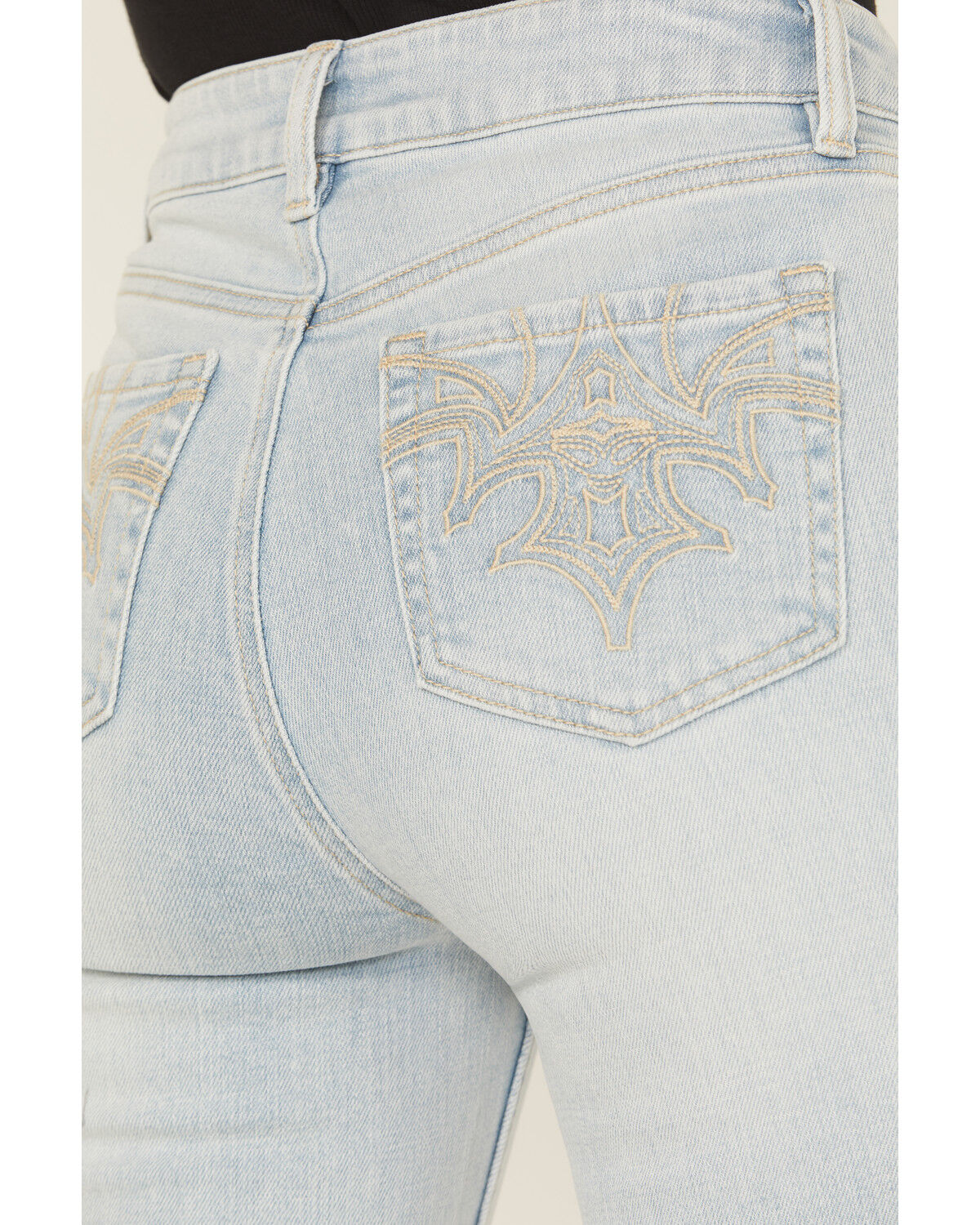 Image #4 - Shyanne Women's Celeste Light Wash High Rise Bootcut Comfort Stretch Denim Jeans, Light Wash, hi-res