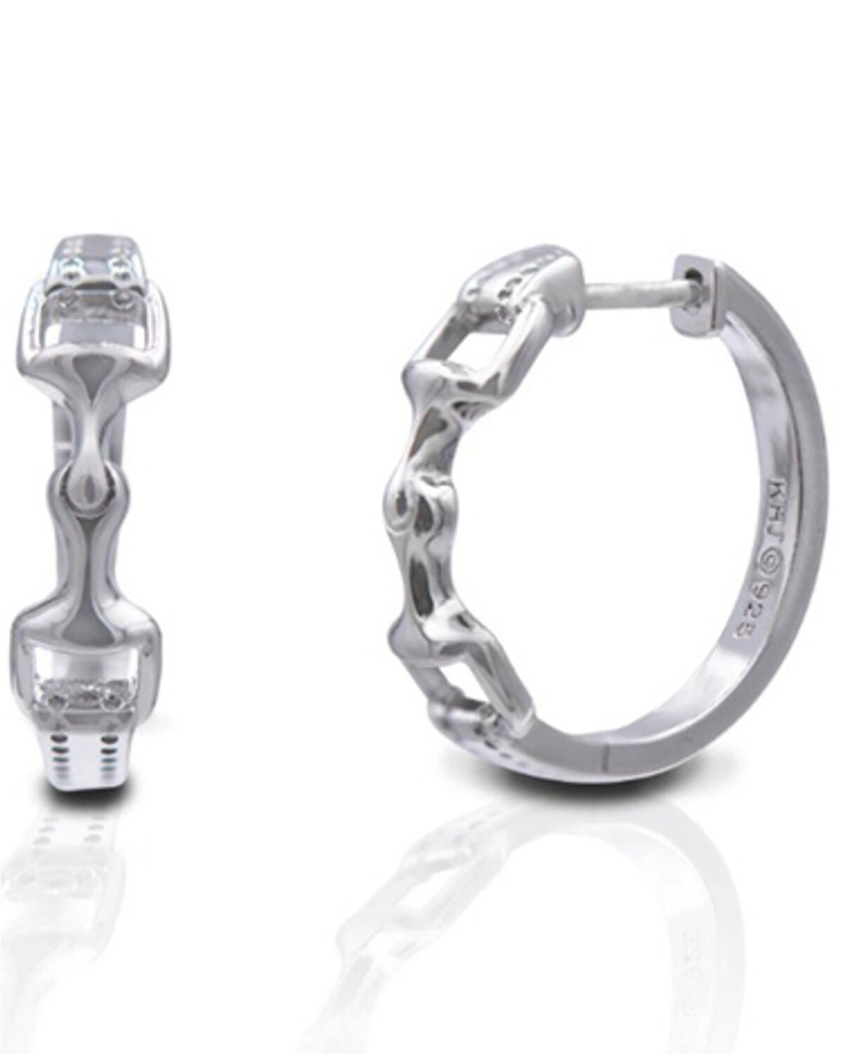 Image #1 - Kelly Herd Women's Sterling Silver Bit Earrings, Silver, hi-res