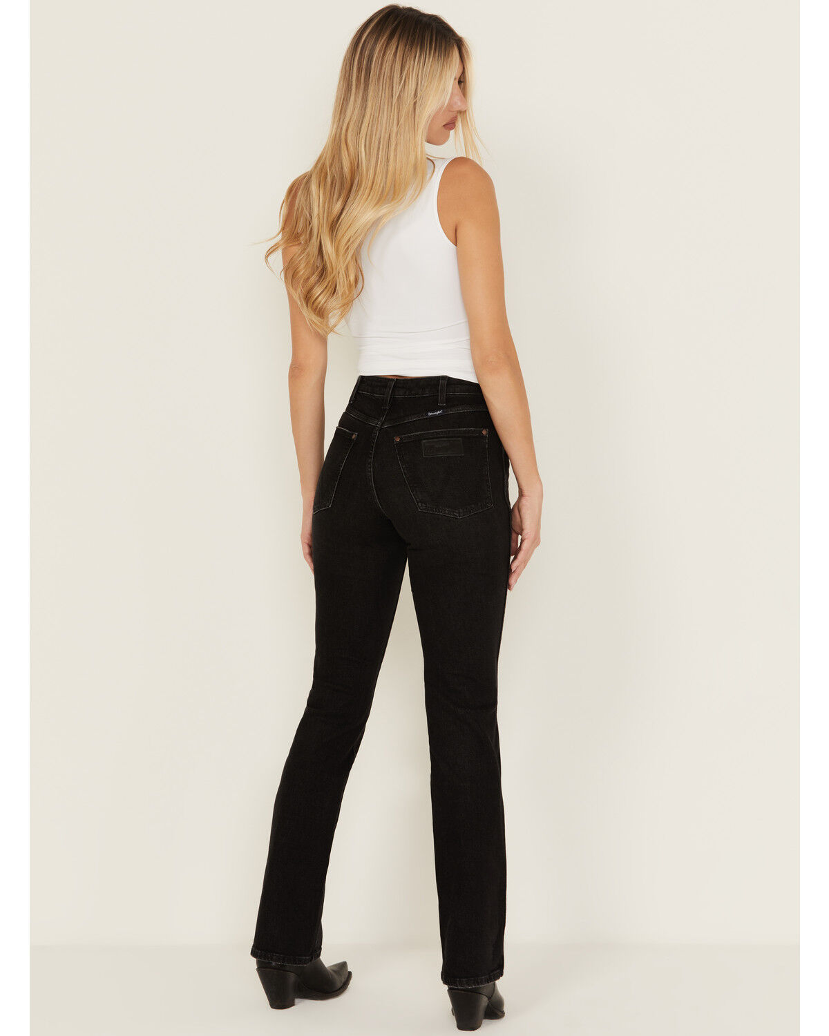 Image #3 - Wrangler Retro Women's Rachel High Rise Bootcut Stretch Denim Jeans, Black, hi-res