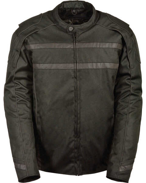 Image #1 - Milwaukee Leather Men's Vented Nylon Reflective Jacket , Black, hi-res