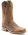 Image #1 - Double H Men's Anton Western Work Boots - Steel Toe, Brown, hi-res
