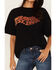 Image #3 - Wrangler Women's Est 1947 Fire Logo Graphic Girlfriend Tee, Black, hi-res