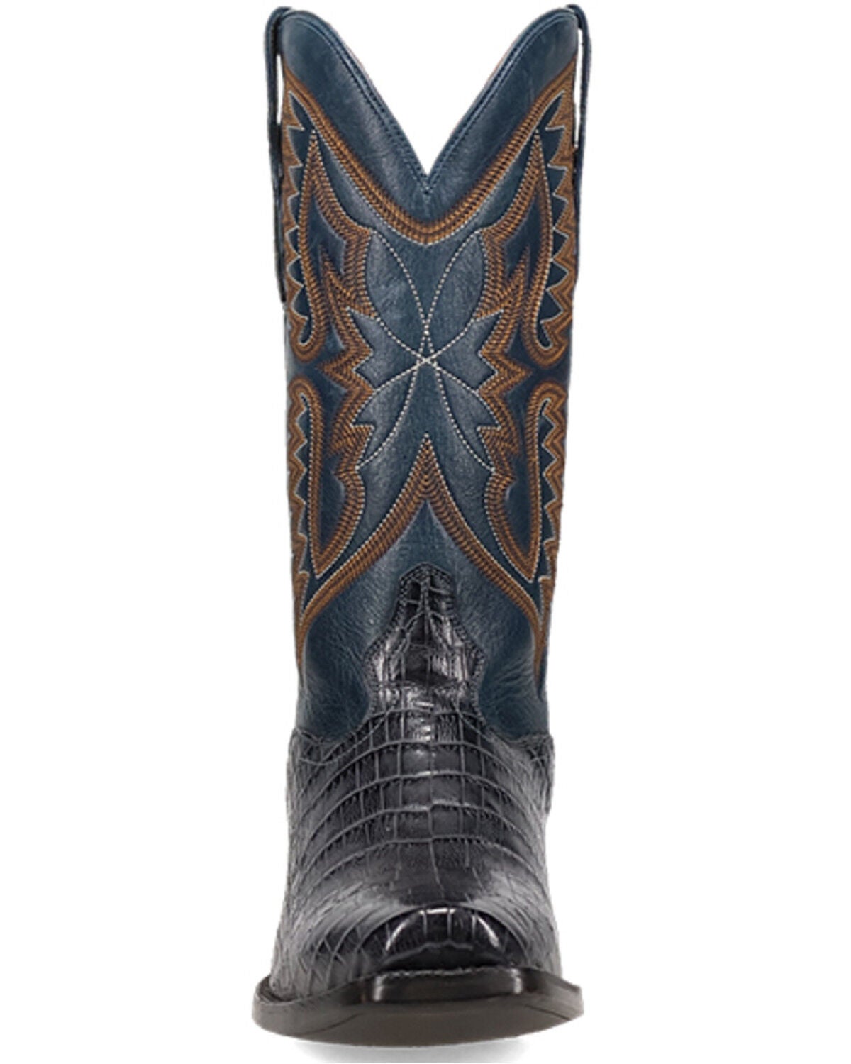 Image #4 - El Dorado Men's Nile Exotic Crocodile Western Boots - Square Toe, Blue, hi-res