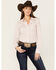 Image #1 - Ariat Women's Kirby Stretch Star Print Button-Down Long Sleeve Western Shirt, White, hi-res