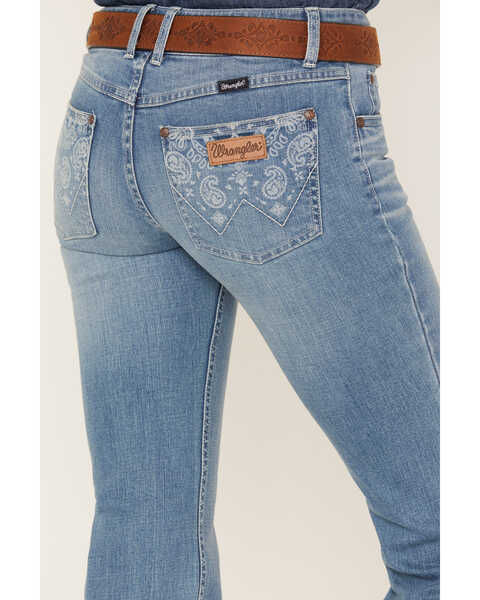 Image #2 - Wrangler Retro Women's Mid Rise Medium Wash Paige Bootcut Jeans, Medium Wash, hi-res